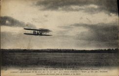 VINTAGE POSTCARD Plane Aviation Wilbur Wright Camp of Auvours