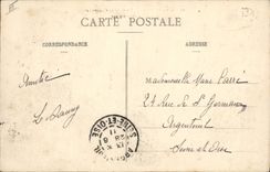 CPA Avion Aviation Camp de Chalons Un coin du campement Passage d'un aeroplane 