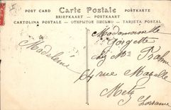 VINTAGE POSTCARD Plane Paris Aviation New Louvre