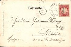 VINTAGE POSTCARD Illustrator Augsburg Theater