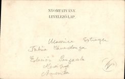 Folklore de Hungría del hombre del ilustrador de la POSTAL de la VENDIMIA