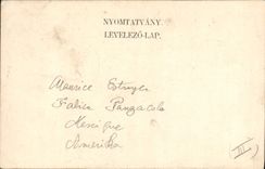 Folklore de Hungría de los niños del hombre de la mujer del ilustrador de la POSTAL de la VENDIMIA