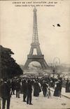 CPA Avion Aviation Circuit de l'Est d'Aviation Aout 1910 Leblanc double la Tour Eiffel en triomphateur 