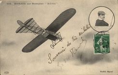 CPA Avion Aviation Morane sur monoplan Bleriot 