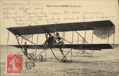 VINTAGE POSTCARD Plane Aviation Biplane To summon Seen of face
