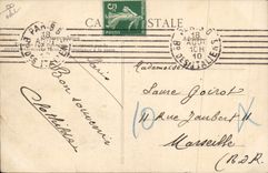 VINTAGE POSTCARD Plane Aviation Circuit of the east Aviation August 1910 First stage Paris Troyes the visit with the hangards