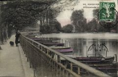 VINTAGE POSTCARD Enghien Walk Boats