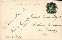 VINTAGE POSTCARD Wood of Vincennes Behind the House of the Drills