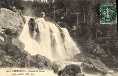 VINTAGE POSTCARD Cauterets the Cascade of the Lake Estom