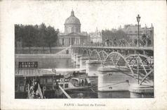 CPA Paris Institut de France Bateau Peniche Elixir Combier Maggi