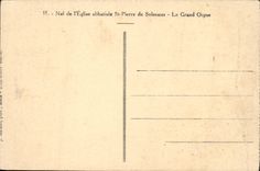 VINTAGE POSTCARD Nave of the abbey church St Pierre de Solesmes large organ