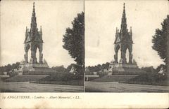 Monumento de Inglaterra Londres Albert de la POSTAL de la VENDIMIA