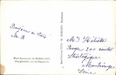 CPM Bordeaux Vue Generale vers la passerelle