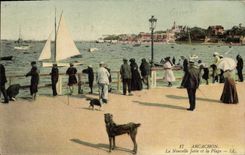 CPA Arcachon La Nouvelle Jetee et la Plage