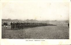 CPA Bateau Guerre Jack Ashore Battalion in line