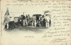 CPA Bateau Guerre Canon revolver