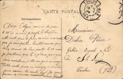 VINTAGE POSTCARD Bateau War Exercise of signals has arm has edge of an armor