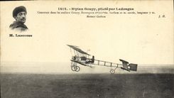 VINTAGE POSTCARD Plane Aviation Biplane Goupy Ladougne
