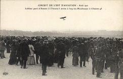 VINTAGE POSTCARD Plane Aviation Circuit of the East of Leblanc aviation left Amiens Issy Moulineaux