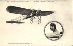 CPA Avion Aviation Quinzaine d'Aviation Le Havre Trouville Deauville