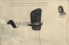 VINTAGE POSTCARD Plane Aviation Great week of aviation Bleriot Monoplane