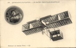 CPA Avion Aviation Quinzaine d'aviation Le Havre Trouville Deauville