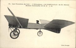 CPA Avion Aviation Aeroplane La Libellule de M Bleriot Moteur Antoinette