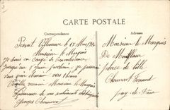 VINTAGE POSTCARD Plane Aviation Arrived of the aviator Renal at the top of Puy de Dome