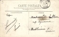 VINTAGE POSTCARD Plane Aviation Great week of aviation of Lyon Hubert Latham on monoplane Antoinette engine Antoinette