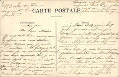 VINTAGE POSTCARD Plane Aviation Camp of Trawl-nets Monoplane Train