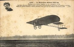 VINTAGE POSTCARD Plane Aviation Monoplane Bleriot VIII (a)