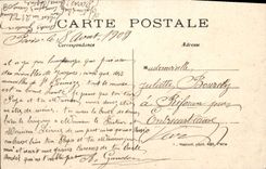 VINTAGE POSTCARD Avion Latham Aviation goes up on Antoinette airplane crosses Pas-de-Calais Dover Torpilleur Escopette