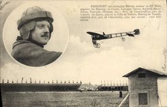 VINTAGE POSTCARD Plane Dancourt Aviation on Bleriot monoplane