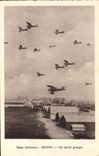 CPA Avion Aviation Base aerienne Dugny Un vol de groupe