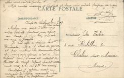 VINTAGE POSTCARD Plane Aviation Airplane in the clouds Antoinette