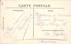 VINTAGE POSTCARD Plane Aviation the new Farman biplane built by under Standard lieutenant Menard Tour de France