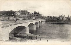 CPA Amboise Panorama Du Pont Et Du Chateau