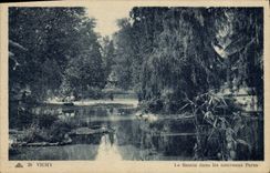CPA Vichy Le Bassin Dans Les Nouveaux Parcs