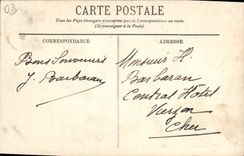 VINTAGE POSTCARD Vichy the Bridge On I' Allier