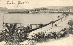 VINTAGE POSTCARD Cannes Boulevard Of the Small cross