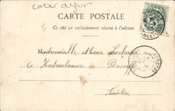 VINTAGE POSTCARD Cannes Boulevard Of the Small cross