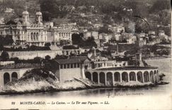 CPA Mont Carlo Le Casino Le Tir Aux Pigeons