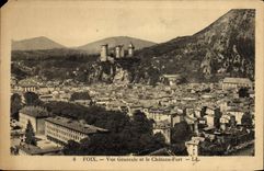 VINTAGE POSTCARD Foix View And the Strong Castle