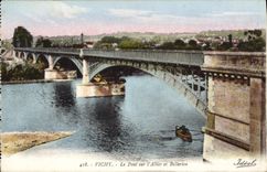 VINTAGE POSTCARD Vichy the Bridge On I' Allier And Bellerive