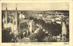 CPA Vichy Vue Panoramique Sur I'Eglise St Louis