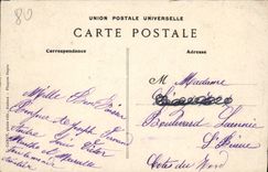 VINTAGE POSTCARD Amiens Cathedral Taken Of the Port Of Upstream