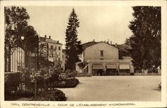 VINTAGE POSTCARD Contrexeville Court Of the Mineral-water Establishment