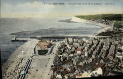 VINTAGE POSTCARD Treport View Taken Of Cliff