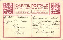 CPA Verneuil sur Avre Buste de moine