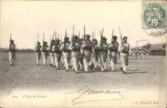 VINTAGE POSTCARD Boat the school of group